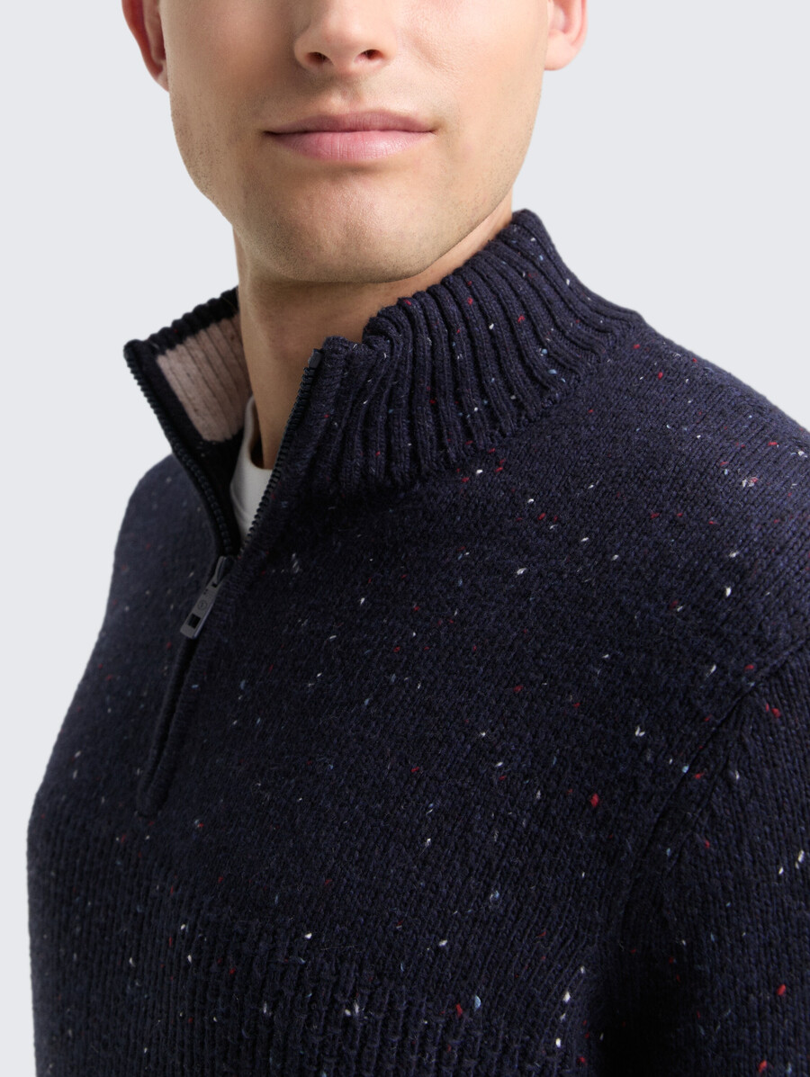 troyer strickpullover mit verschiedenen texturen