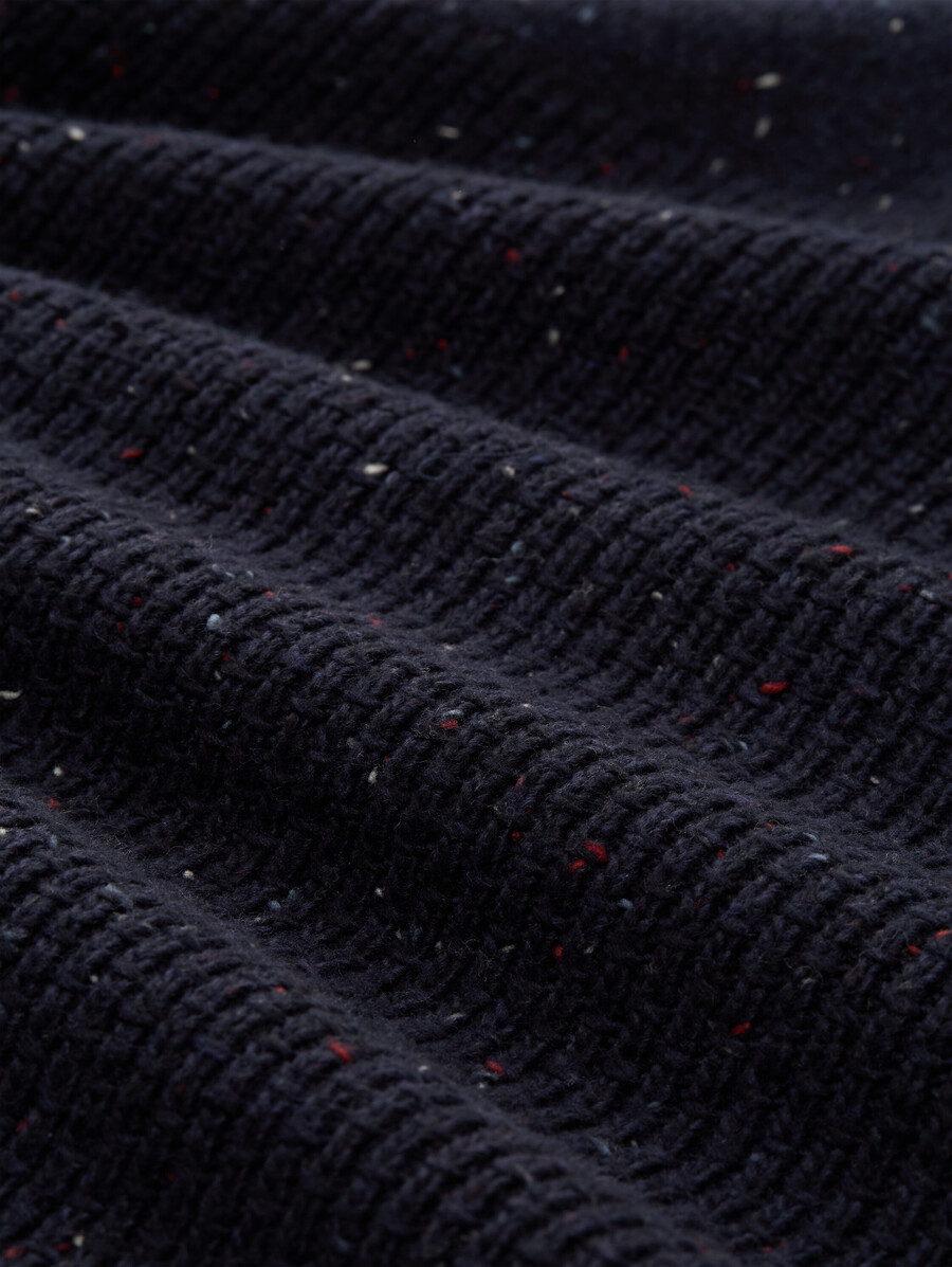 troyer strickpullover mit verschiedenen texturen