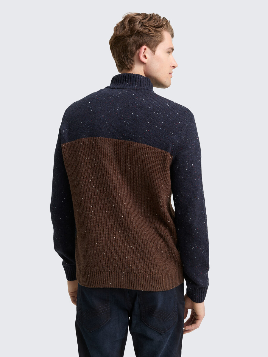 troyer strickpullover mit verschiedenen texturen