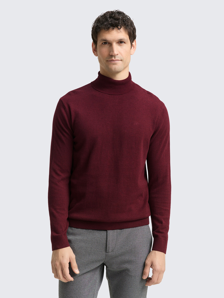 rollkragenpullover aus baumwolle