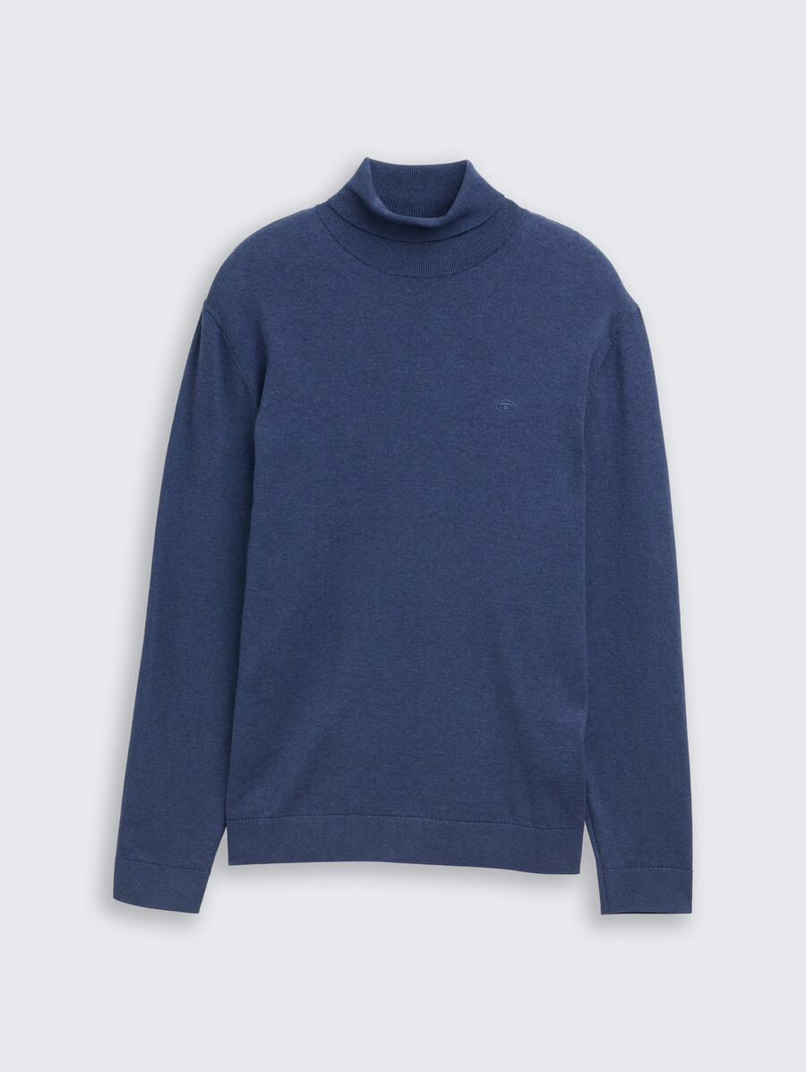 rollkragenpullover aus baumwolle