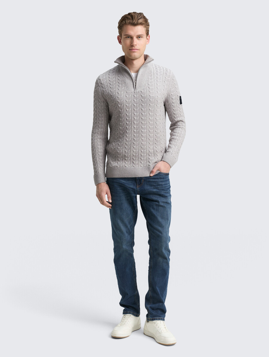 troyer strickpullover mit zopfmuster