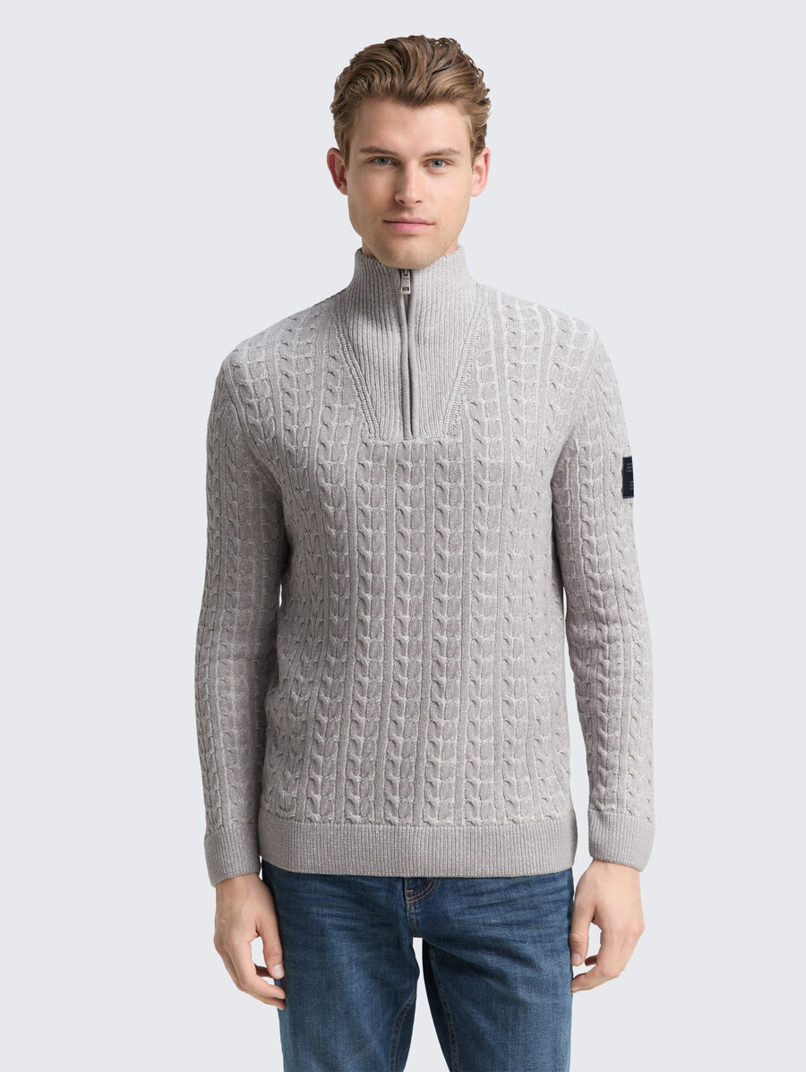 troyer strickpullover mit zopfmuster