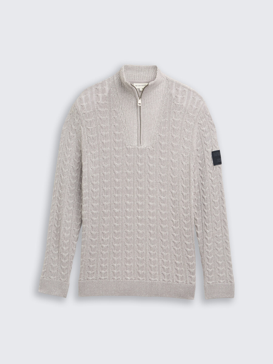 troyer strickpullover mit zopfmuster