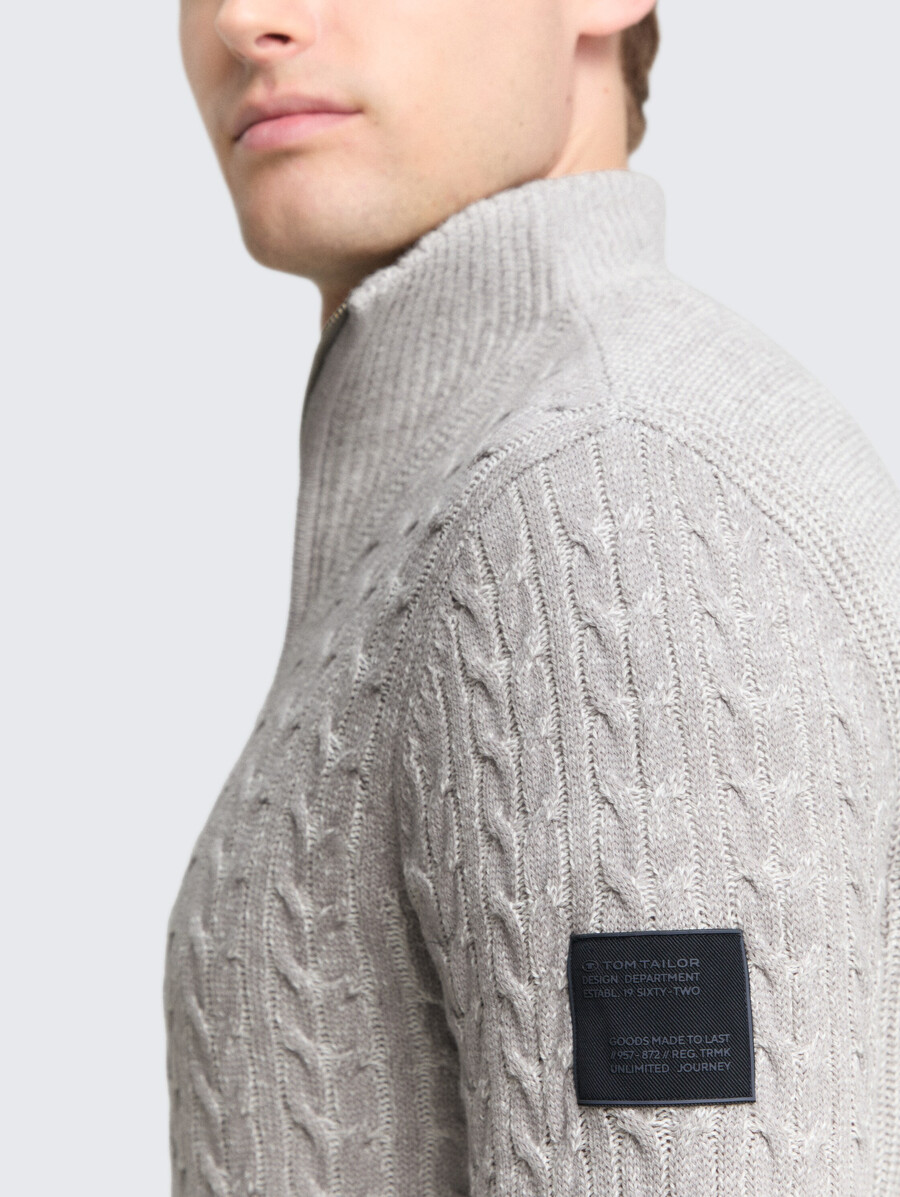 troyer strickpullover mit zopfmuster