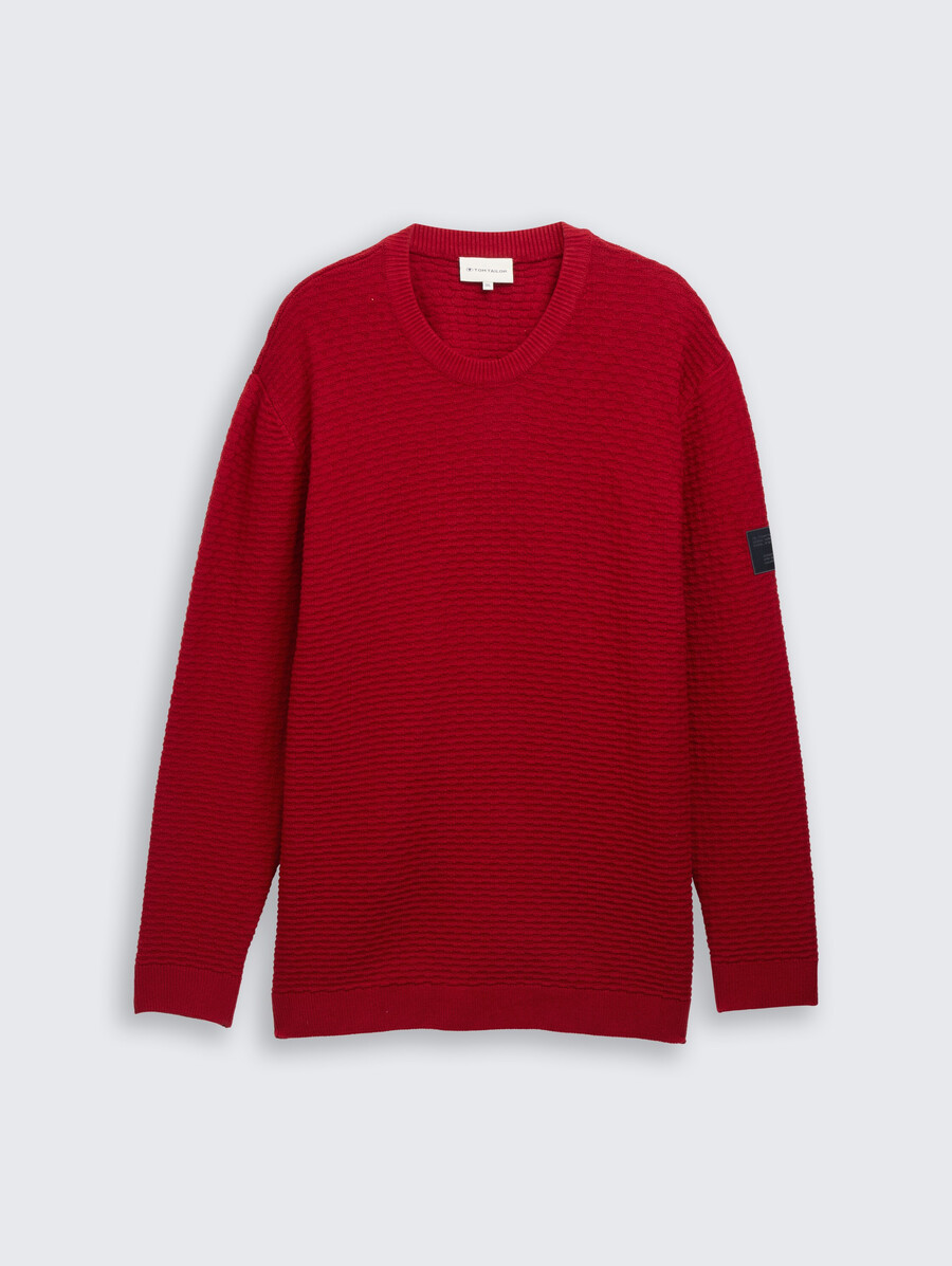 plus size - strickpullover mit rundhalsausschnitt