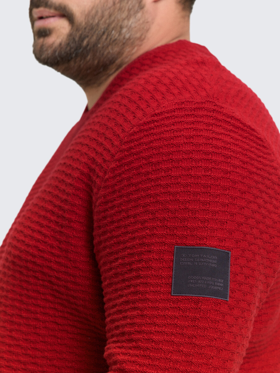 plus size - strickpullover mit rundhalsausschnitt