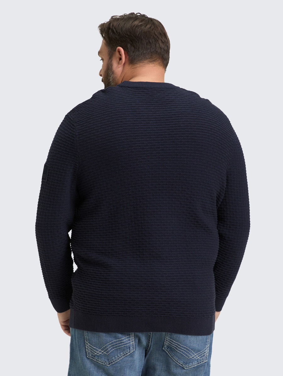 plus size - strickpullover mit rundhalsausschnitt