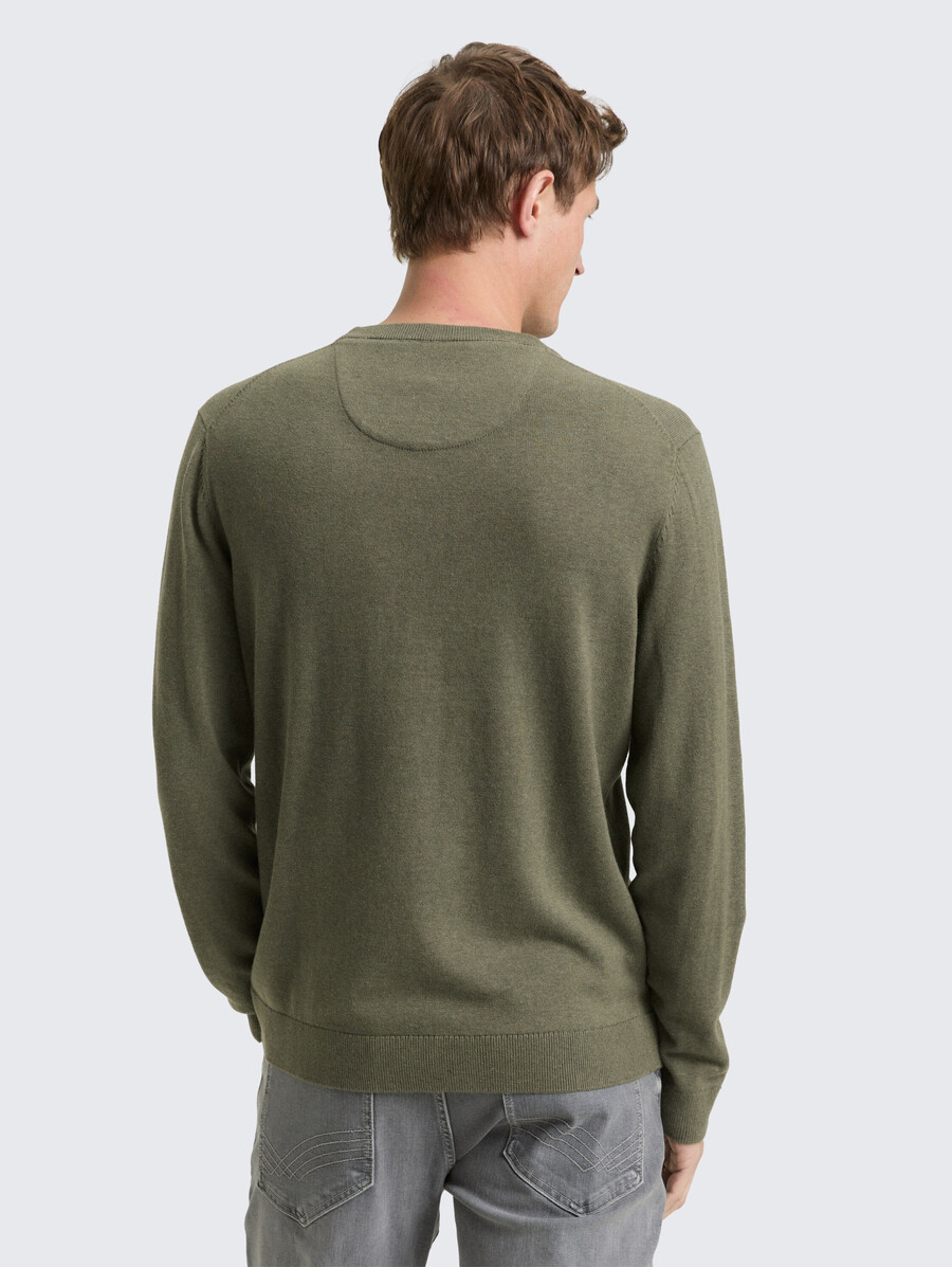 einfacher strickpullover aus baumwolle