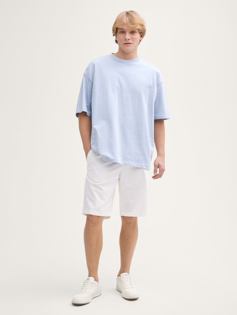 lässige shorts mit leinenanteil
