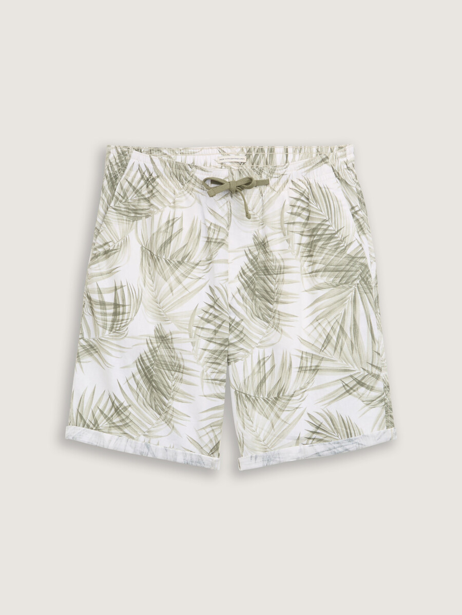 lässige shorts mit leinenanteil