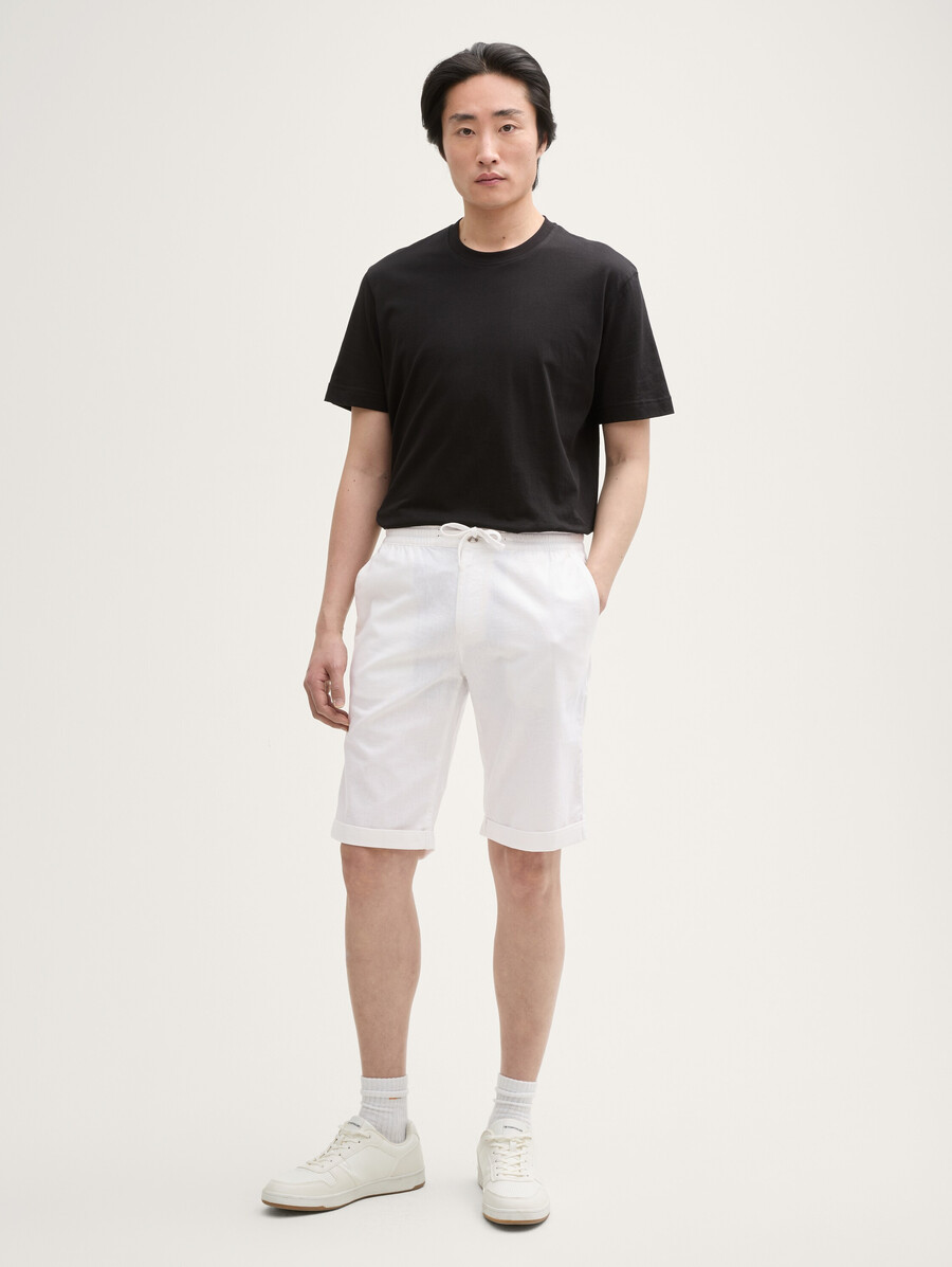 normale shorts mit leinenanteil