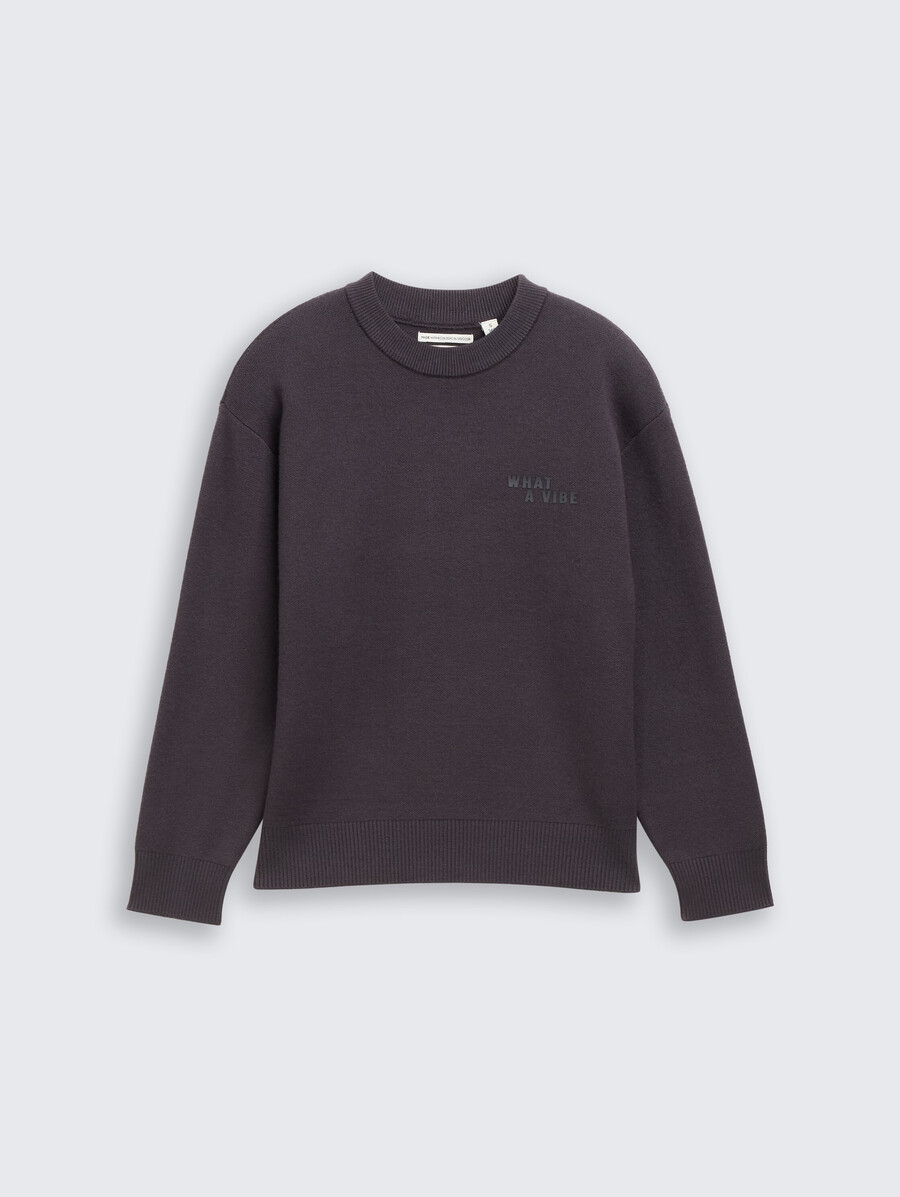 oversize-strickpullover mit print