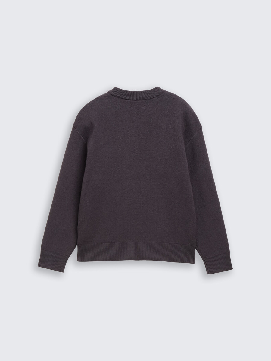 oversize-strickpullover mit print