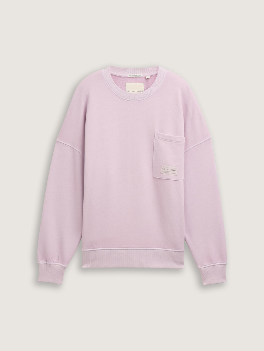 oversize-sweatshirt mit brusttasche