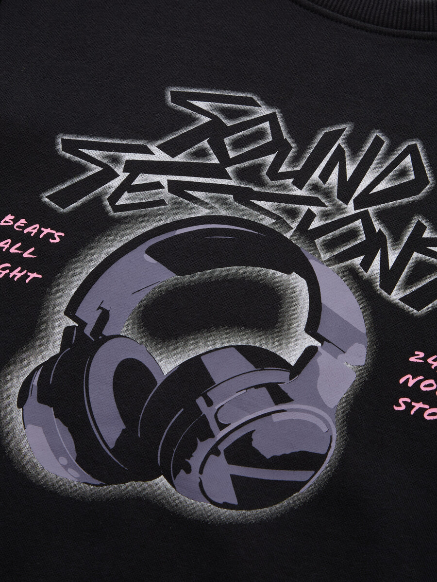 sweatshirt mit motivdruck
