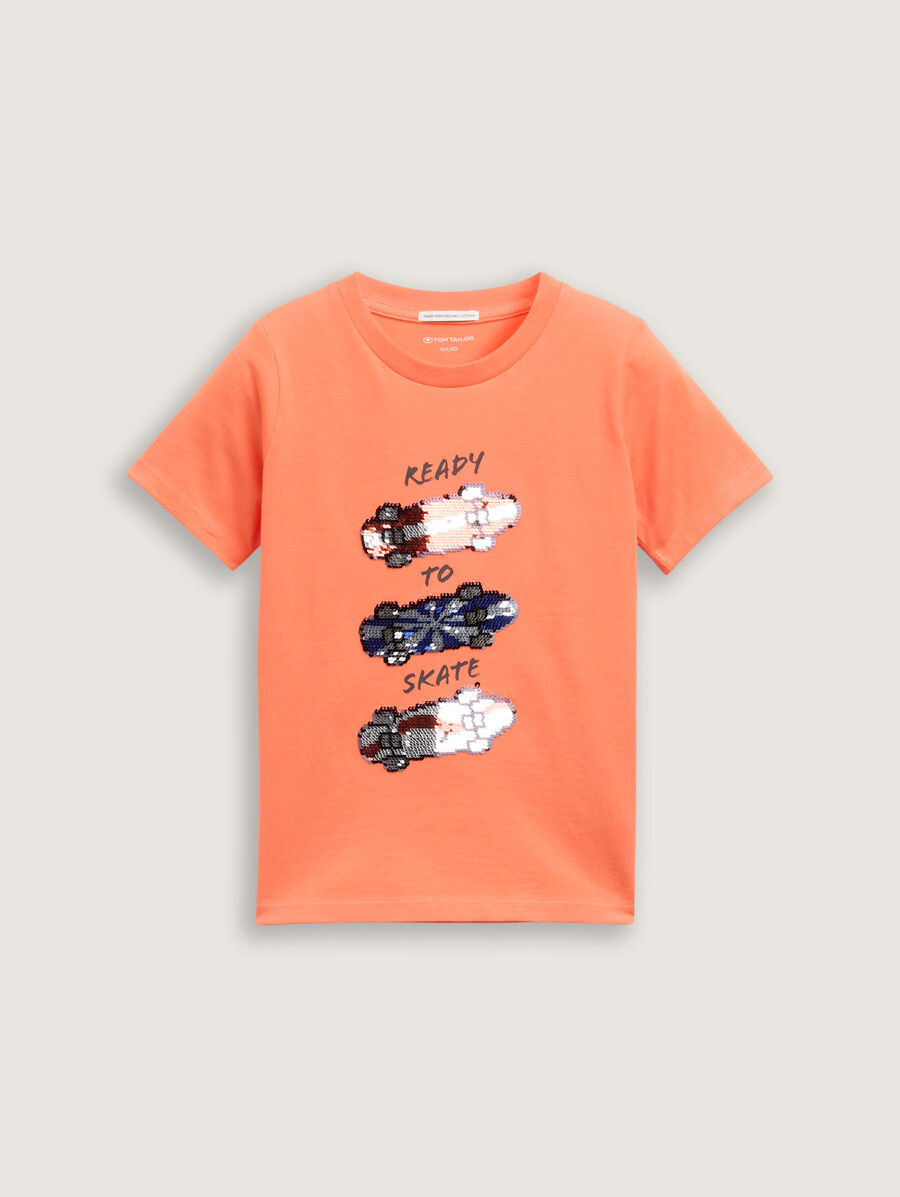 t-shirt mit wendepailletten