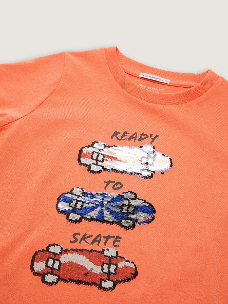 t-shirt mit wendepailletten