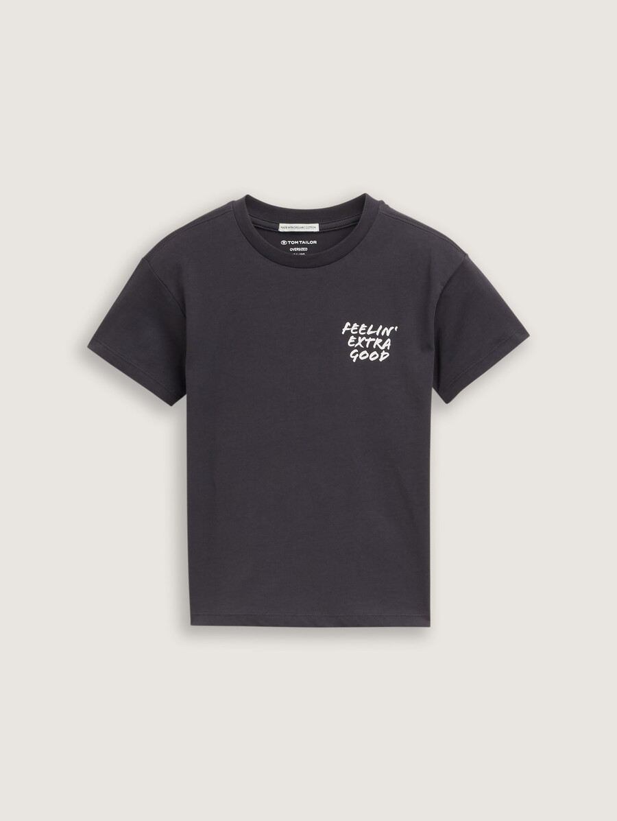 Übergroßes t-shirt mit aufdruck
