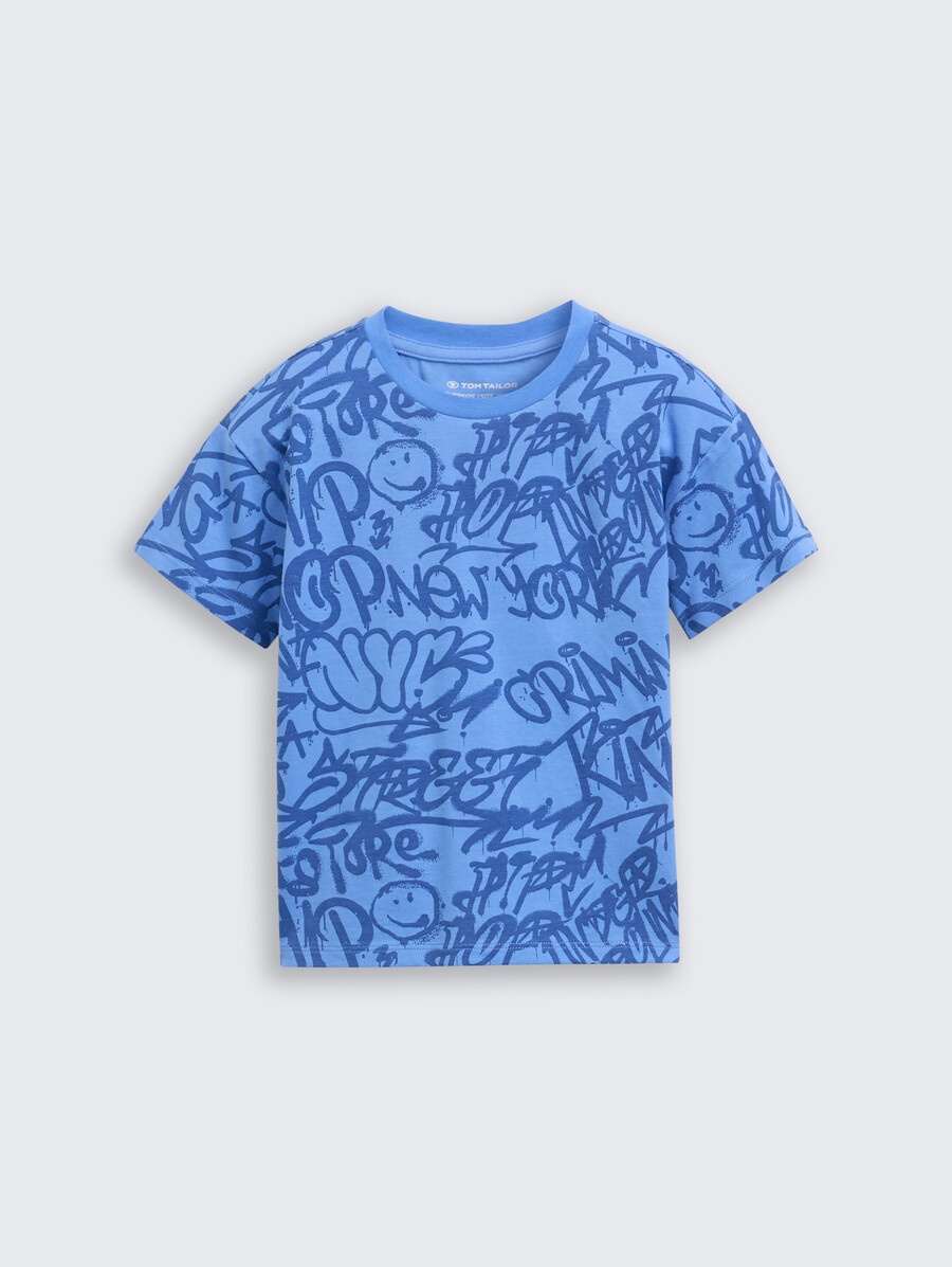 Übergroßes t-shirt mit allover-print