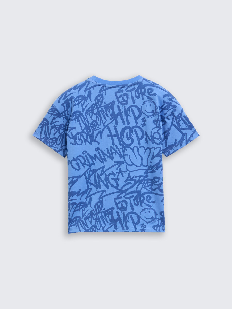 Übergroßes t-shirt mit allover-print