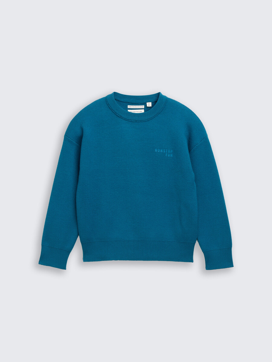 oversize-strickpullover mit print