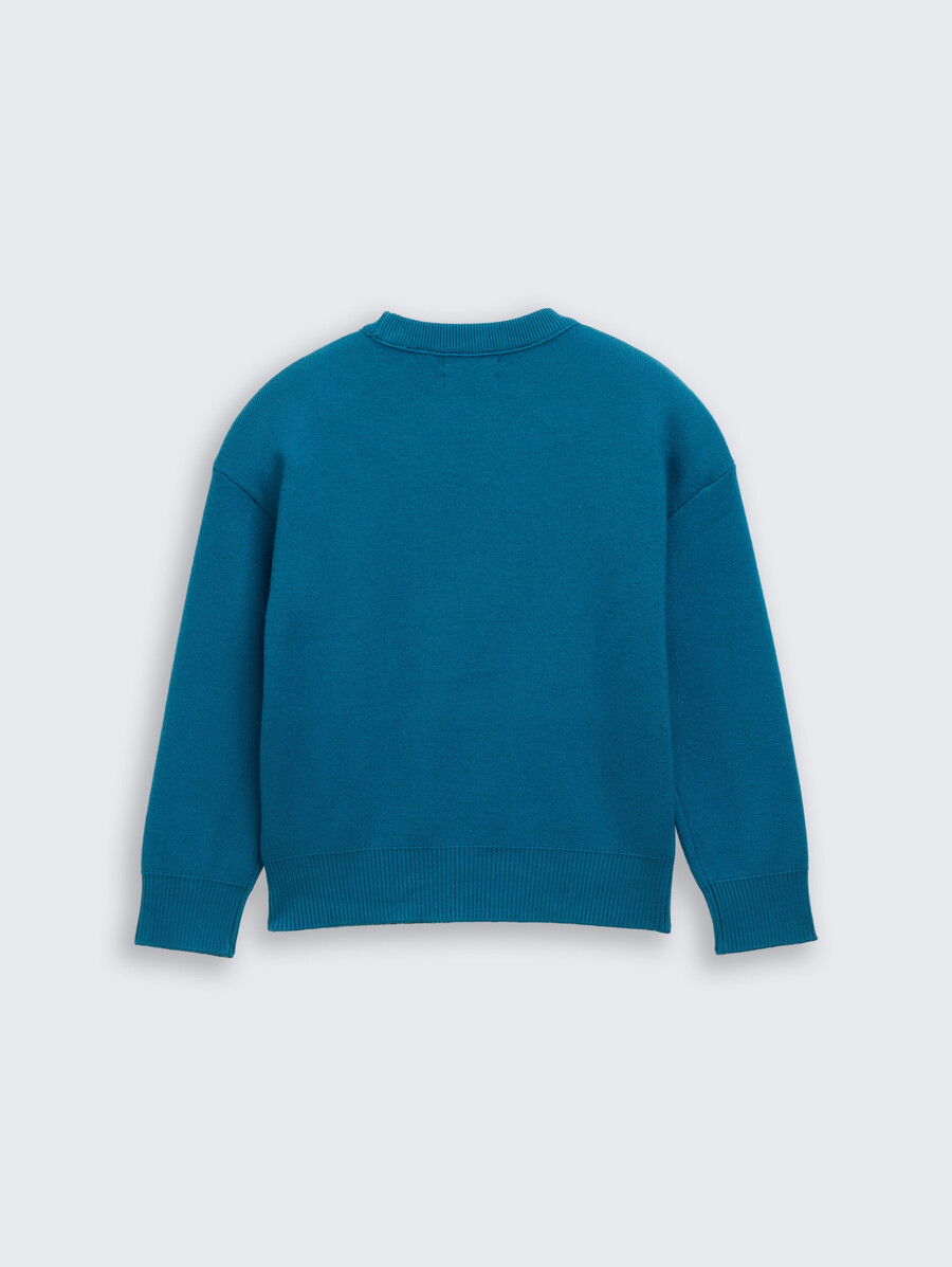 oversize-strickpullover mit print