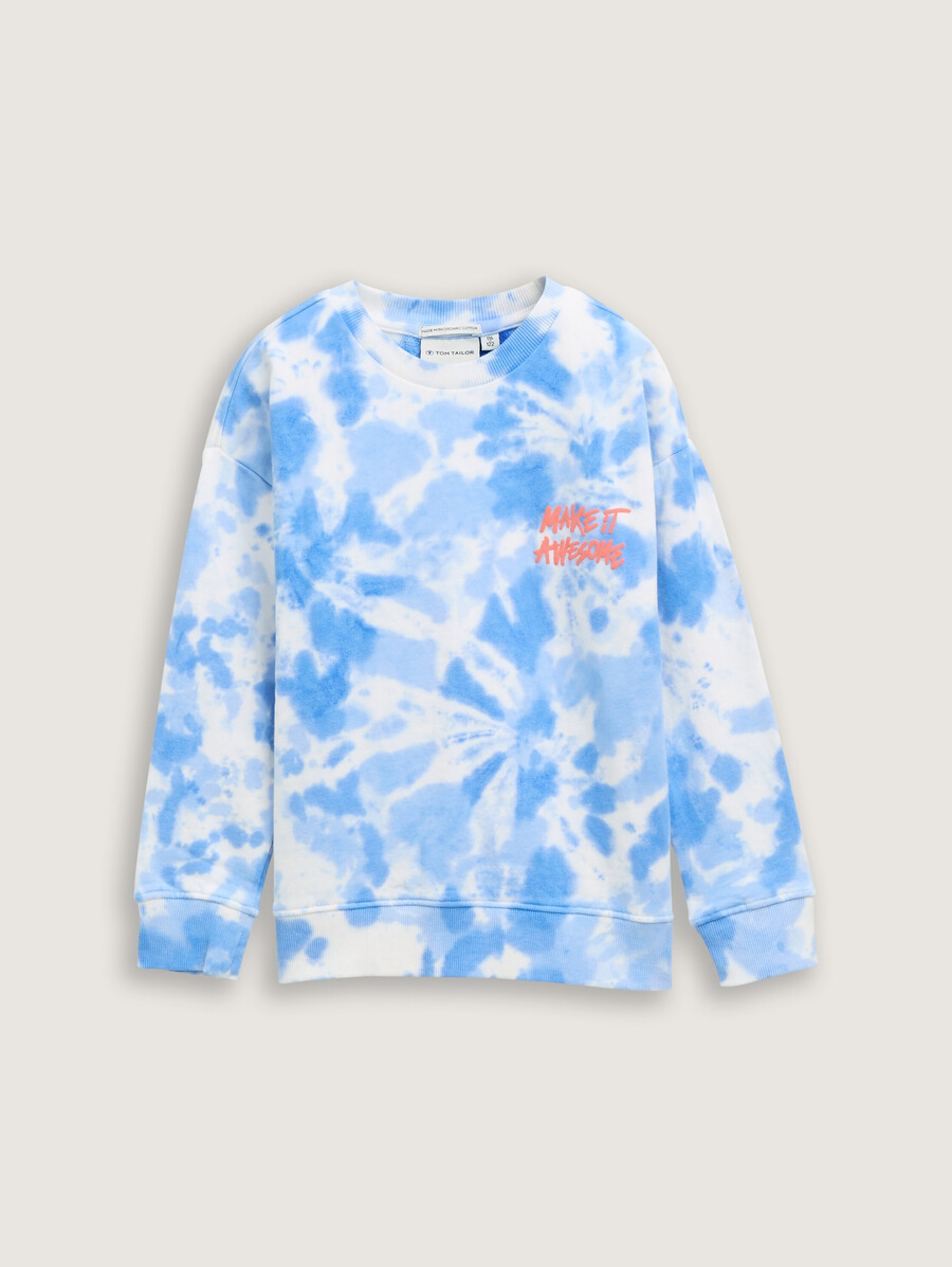 oversize-sweatshirt mit batikmuster