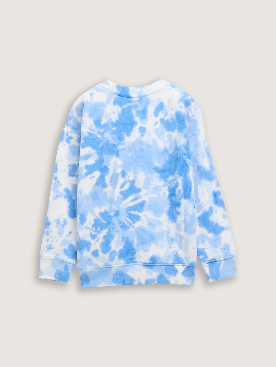 oversize-sweatshirt mit batikmuster