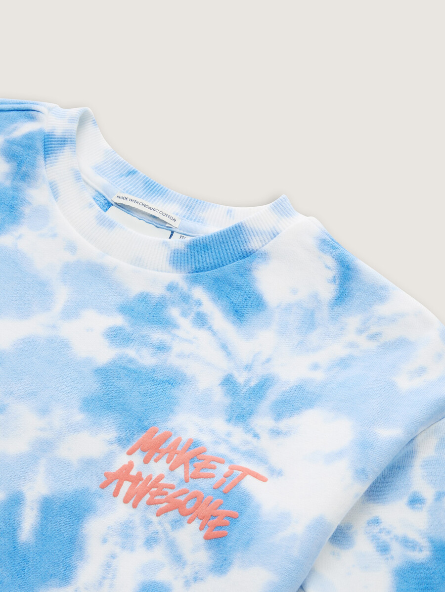 oversize-sweatshirt mit batikmuster