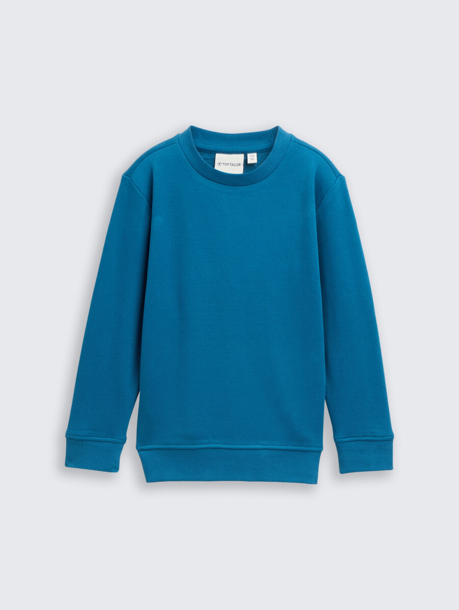 basic-sweatshirt mit rückendruck