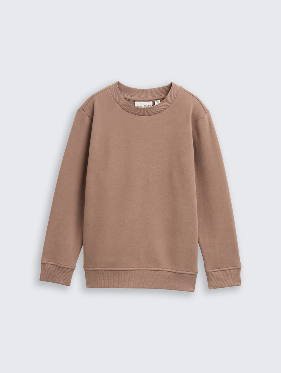 basic-sweatshirt mit rückendruck