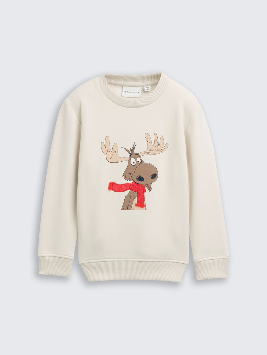 basic-sweatshirt mit aufdruck