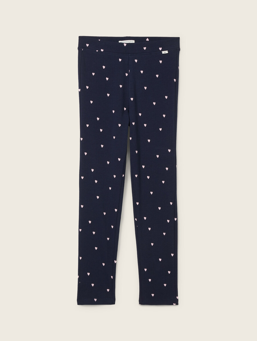 leggings mit allover-herzmuster