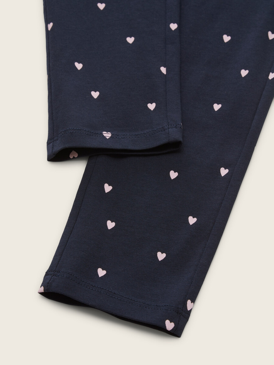 leggings mit allover-herzmuster
