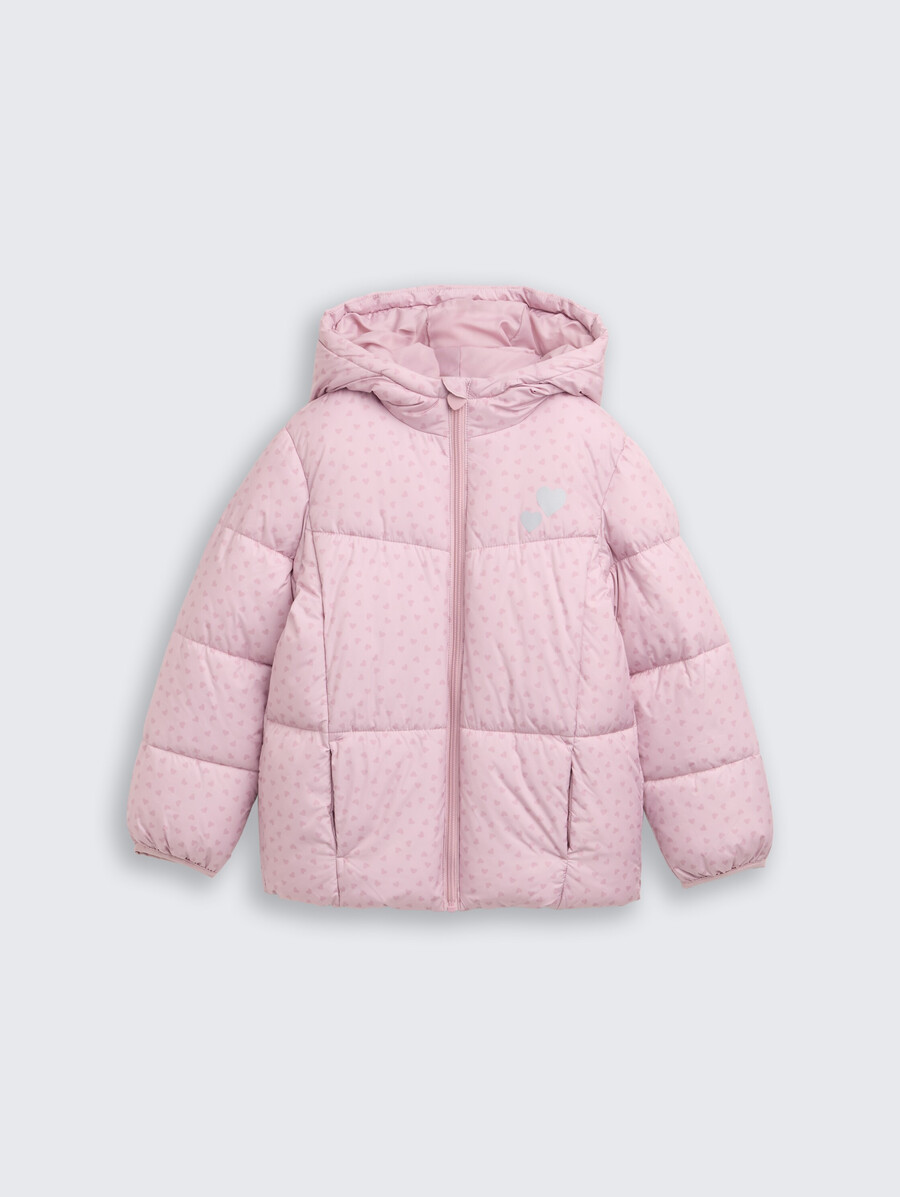 steppjacke mit allover-print