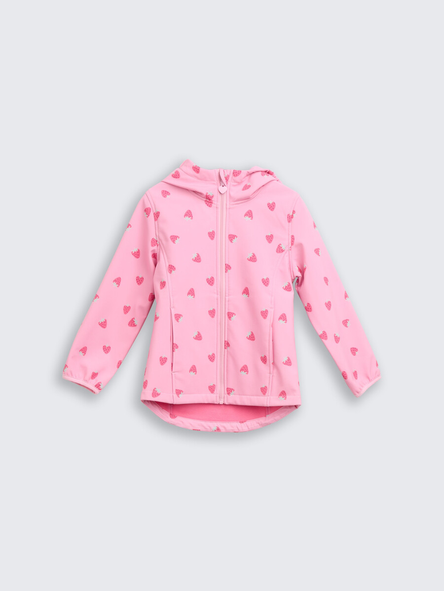 softshelljacke mit allover-print