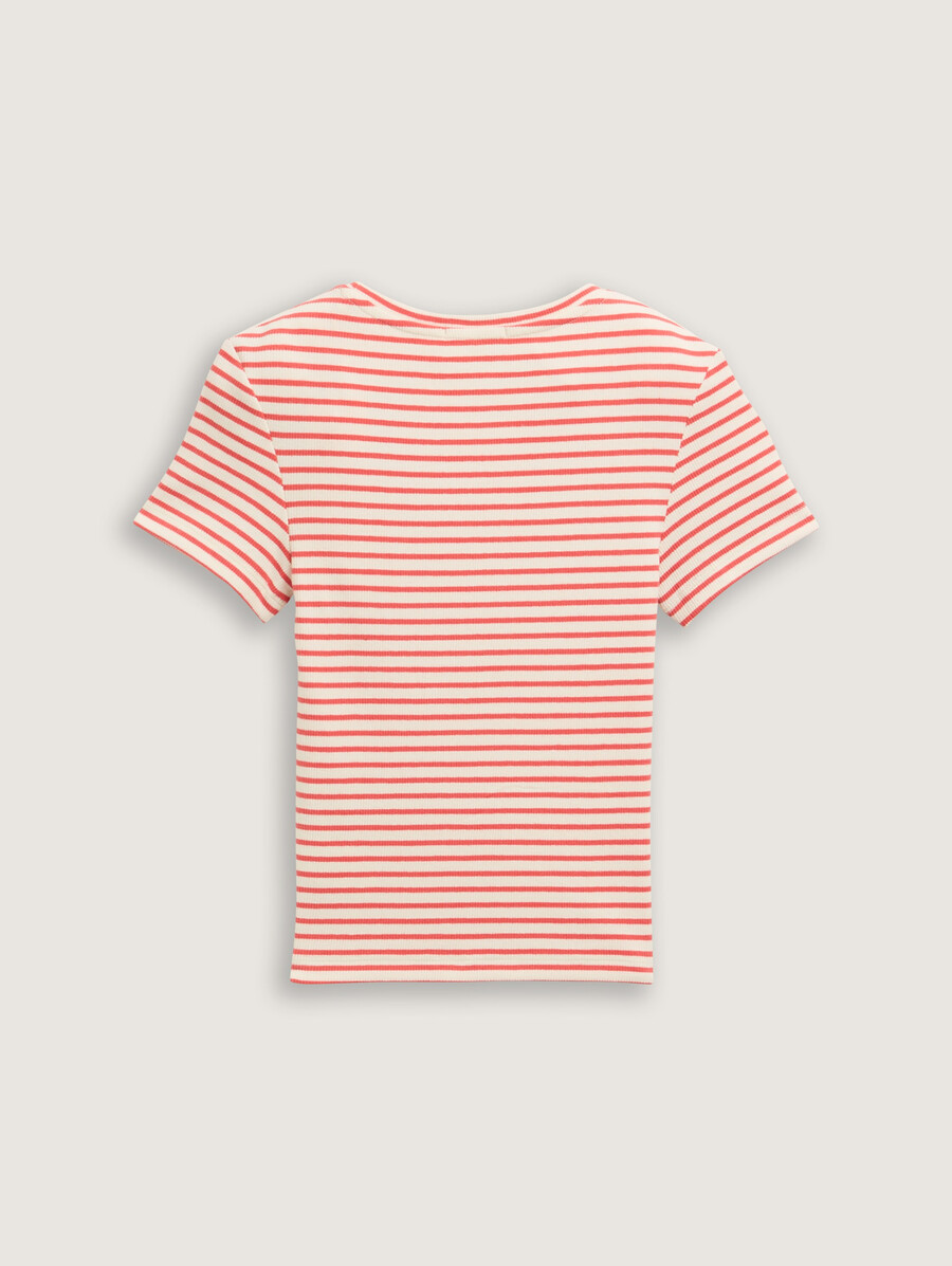 geripptes t-shirt mit muster