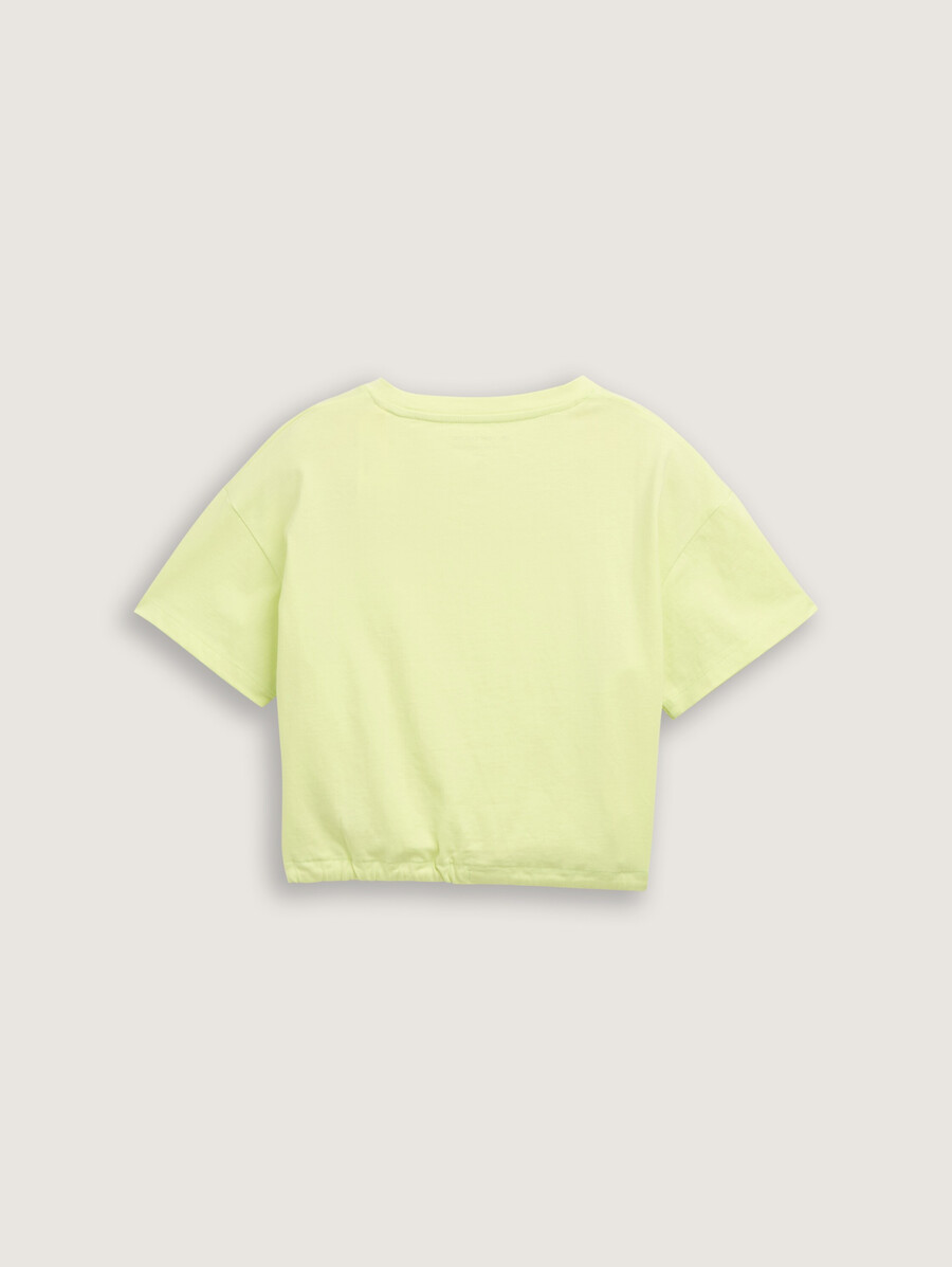 kurzes t-shirt mit kordelzug