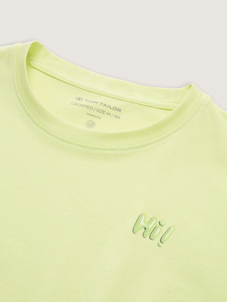 kurzes t-shirt mit kordelzug