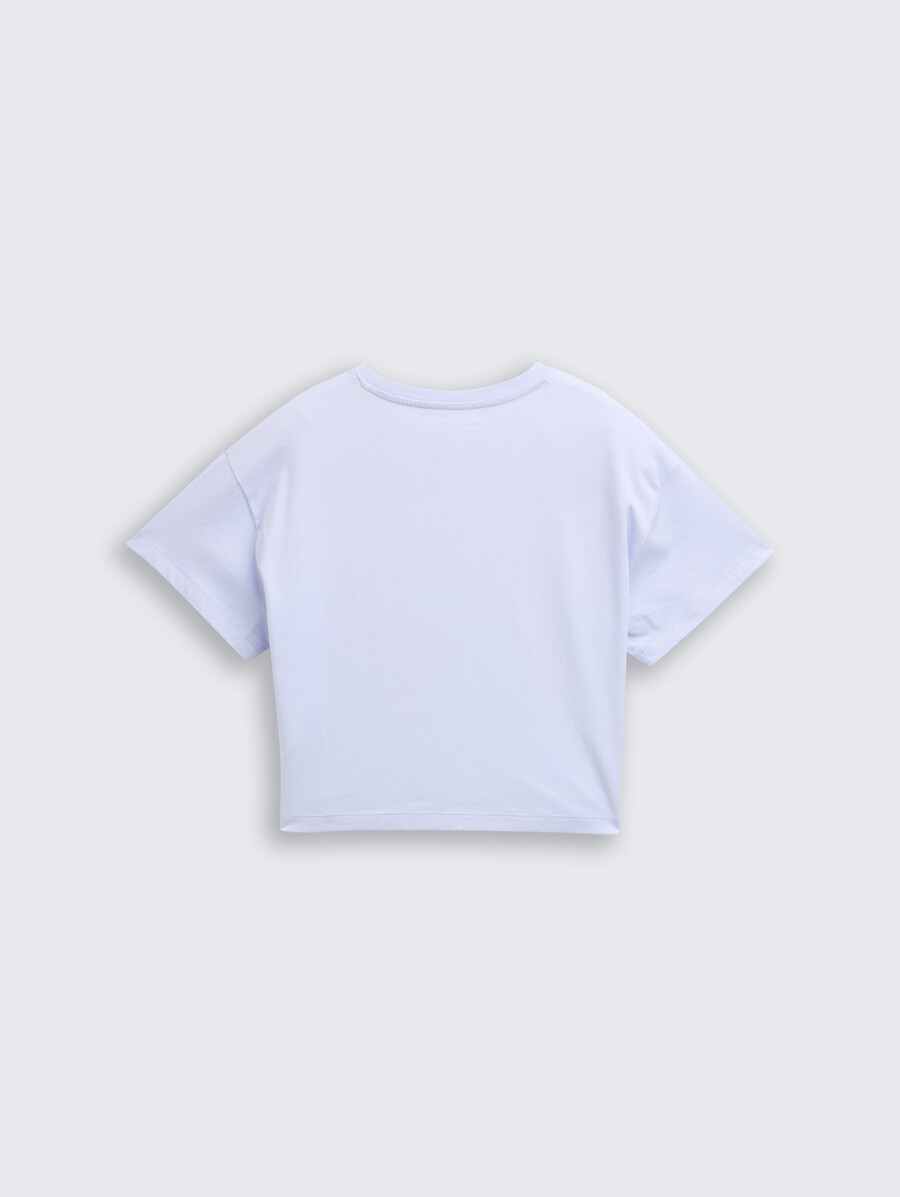 kurzes t-shirt mit aufdruck