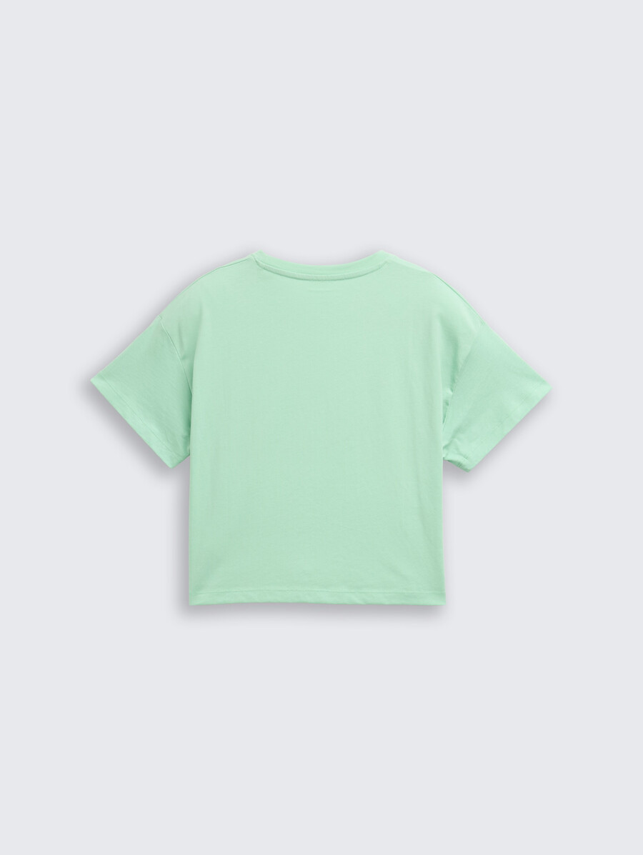 kurzes t-shirt mit aufdruck