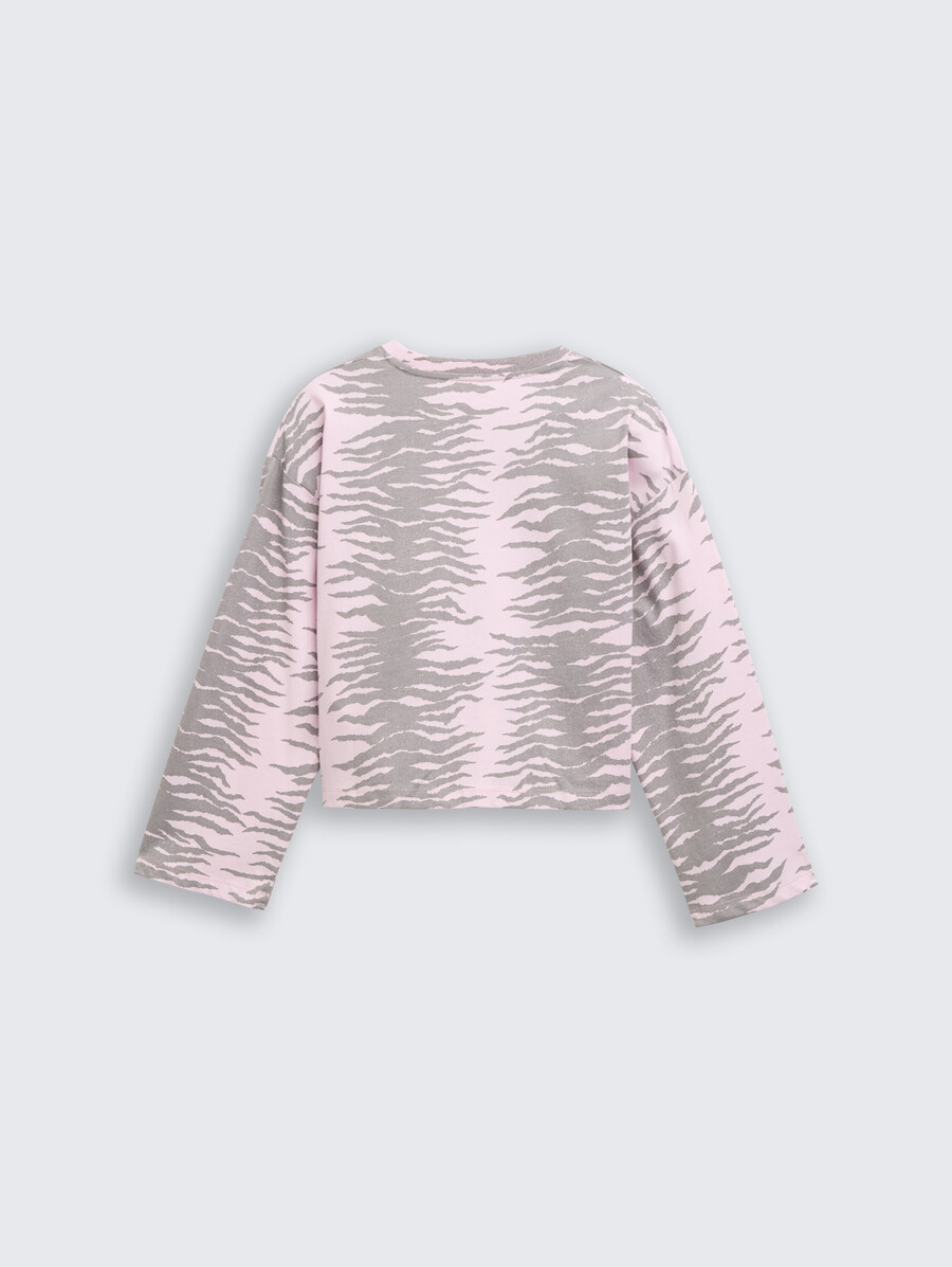 kurzes langarmshirt mit muster