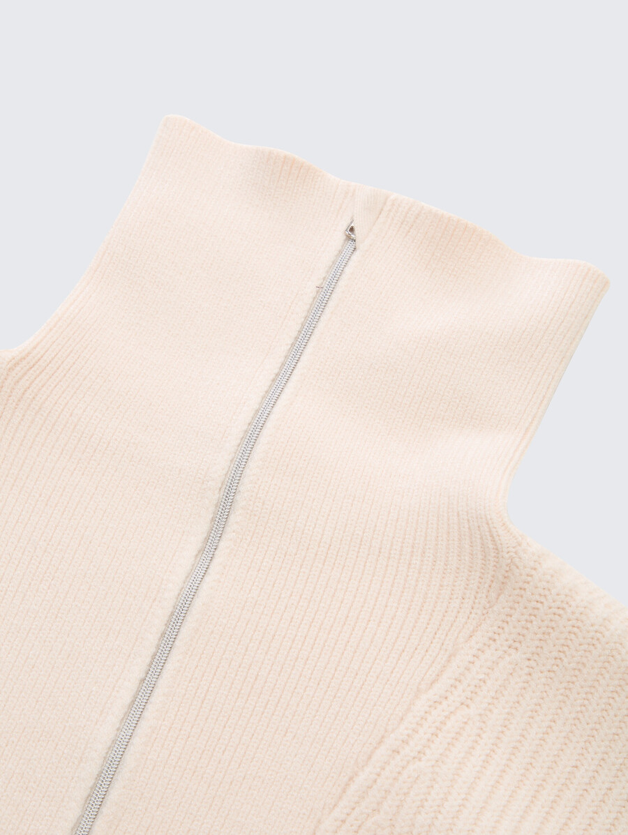 kurzer troyer-strickpullover