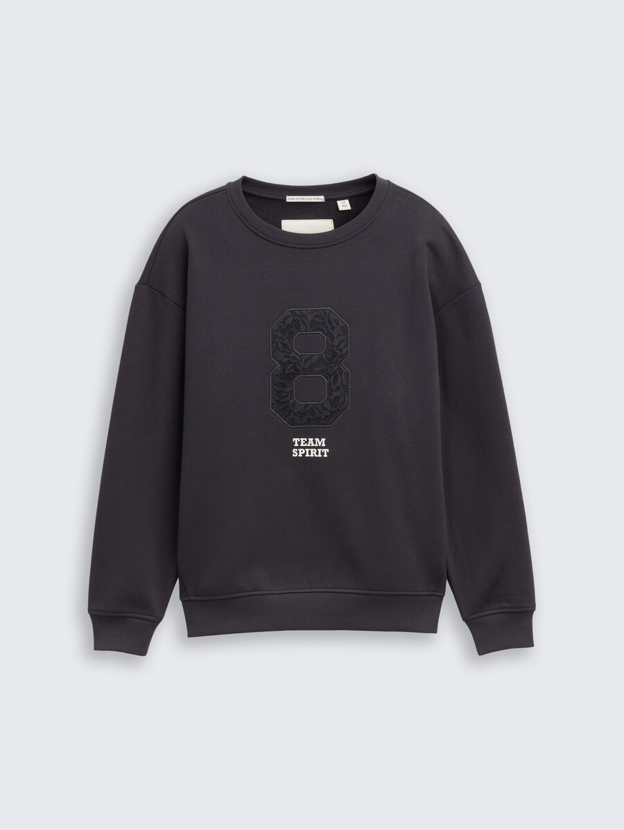 oversized sweatshirt mit applikation