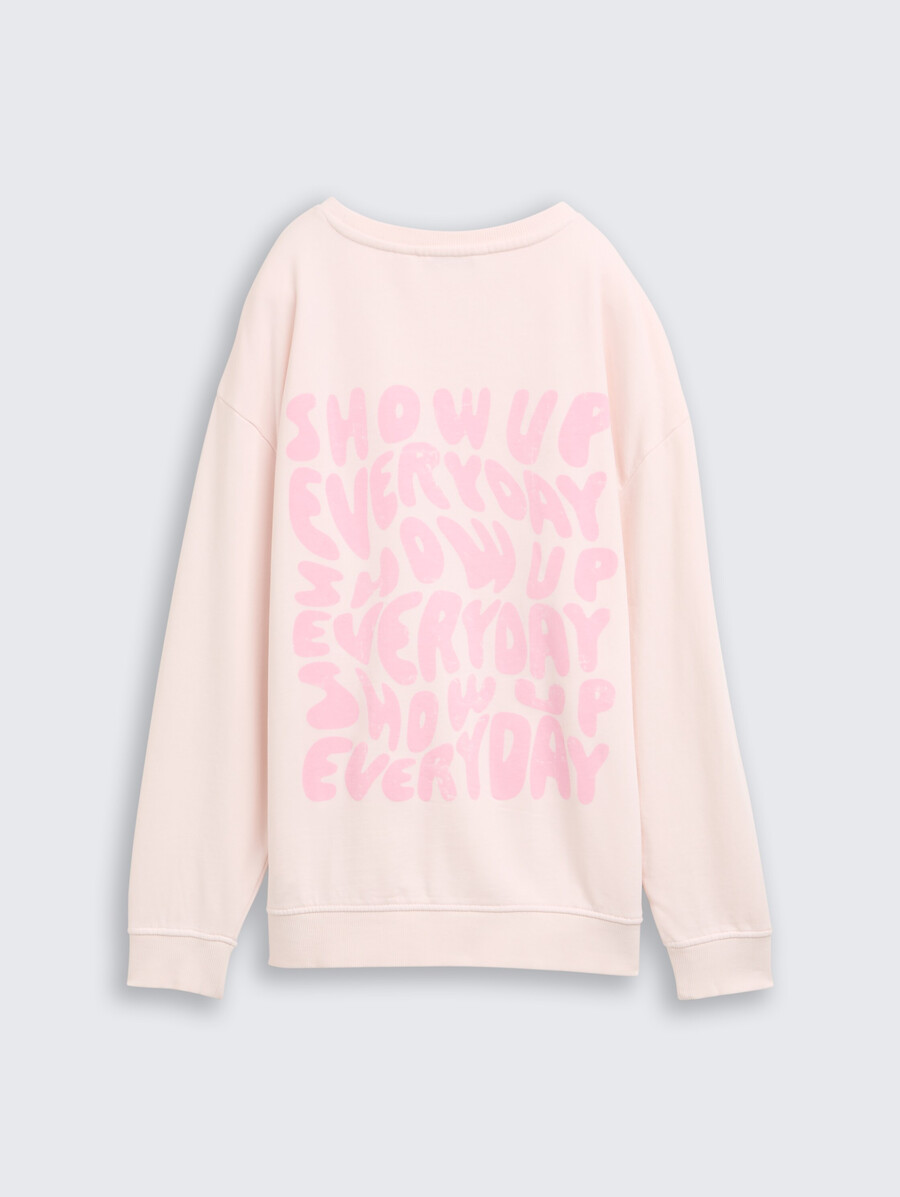 oversize-sweatshirt mit rückendruck