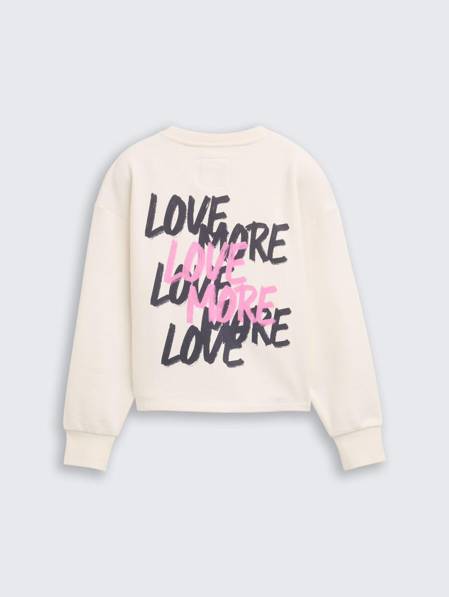 sweatshirt mit rückendruck