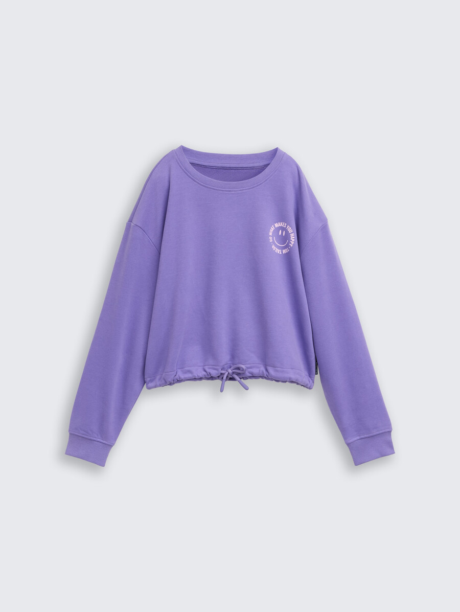 kurzes sweatshirt mit aufdruck