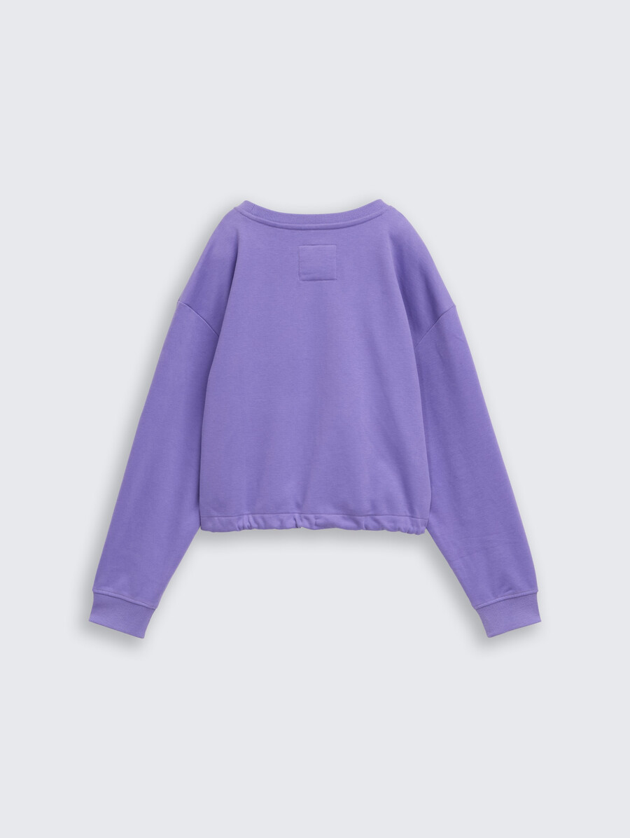 kurzes sweatshirt mit aufdruck