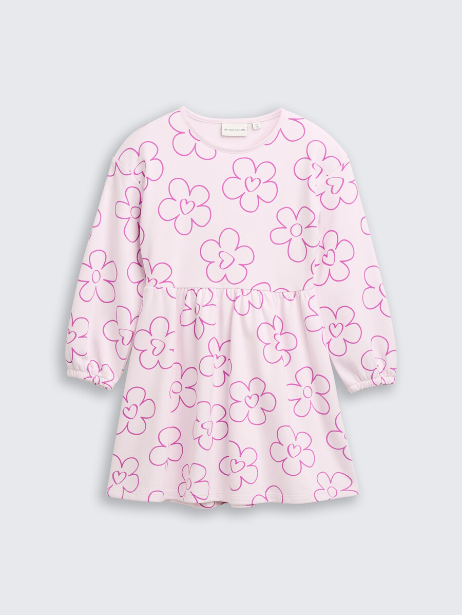 sweatshirtkleid mit blumenmuster